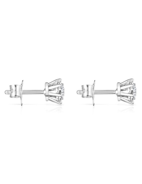 Broqueles Tous de oro blanco con acabado pavé diamante