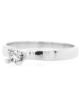 Solitario de oro rosa 14 k Idc diamante