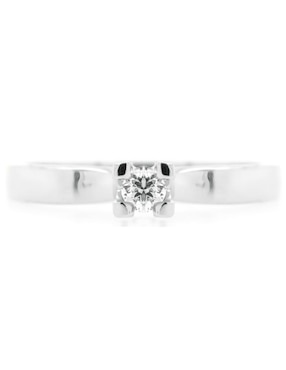 Solitario de oro rosa 14 k Idc diamante