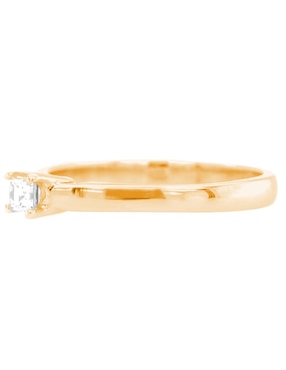 Solitario de oro rosa 14 k Idc diamante