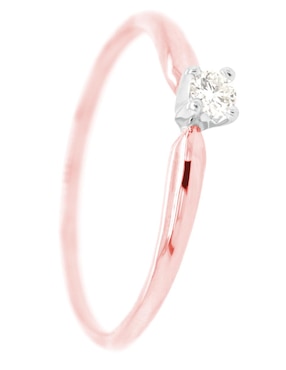 Solitario de oro 14 k Idc diamante