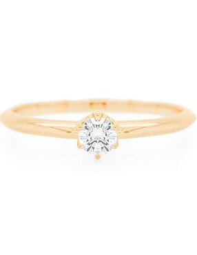 Solitario de oro blanco 14 k Idc diamante