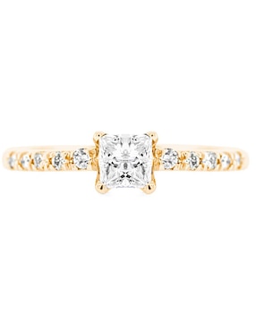 Solitario de oro 14 k Idc diamante