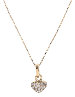 Colgante Y Dije de corazón Casal de oro 14 K zirconia