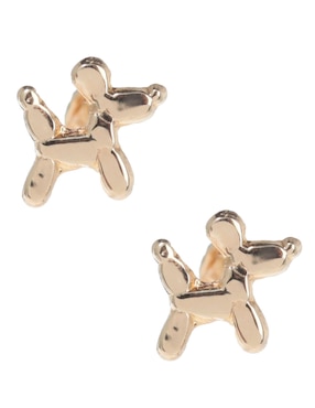 Broquel De Perro Casal De Oro Amarillo 14 K