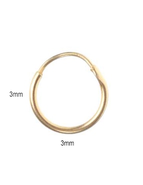Arracadas Casal de oro con acabado brillante