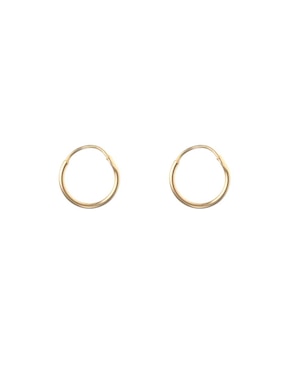 Arracadas Casal de oro con acabado brillante