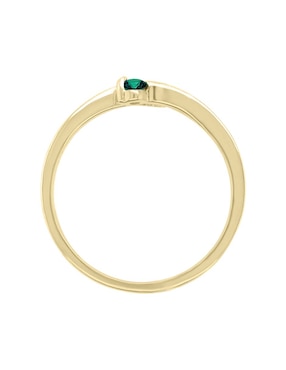 Anillo Fascinare 10 k de oro amarillo esmeralda brillante