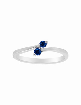 Anillo Fascinare P 925 de oro blanco zafiro brillante