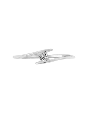 Anillo de compromiso de oro blanco 14 k Klamore Christy diamante
