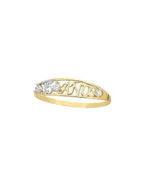 Anillo de corona Joyería M De Leon zirconia brillante