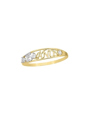 Anillo de corona Joyería M De Leon zirconia brillante