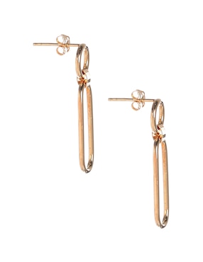 Aretes Unoaerre con acabado baño de oro