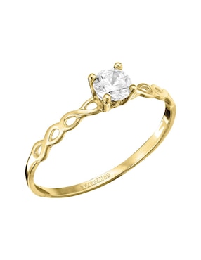 Anillo de compromiso de oro 10 k Joyería M de Leon