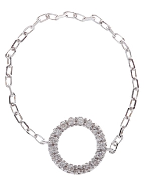 Anillo Djula 18 k de oro blanco diamante brillante
