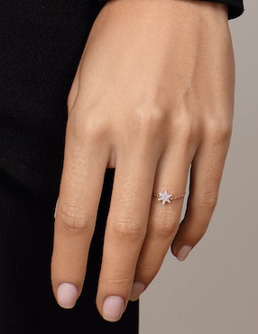 Anillo de flor Djula Magic Touch 14 k de oro diamante diamantado