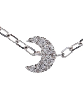 Anillo de luna Djula 18 k de oro blanco diamante brillante