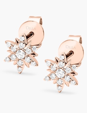 Broqueles de estrella Djula Magic Touch con acabado brillante diamante