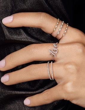 Anillo Djula Mix and Match 18 k de oro diamante diamantado