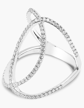 Anillo Djula Graphique 18 k de oro diamante pavé