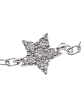 Anillo de estrella Djula 18 k de oro blanco diamante pavé