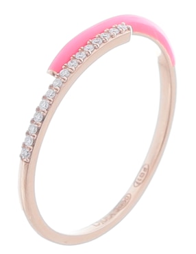Anillo Djula 14 k de oro diamante brillante