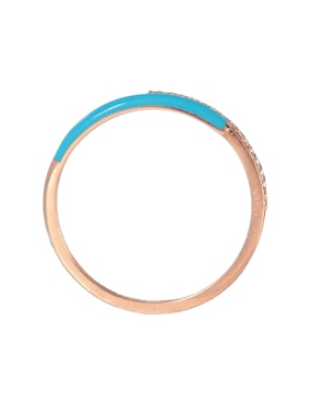 Anillo Djula 18 k de oro rosa diamante brillante