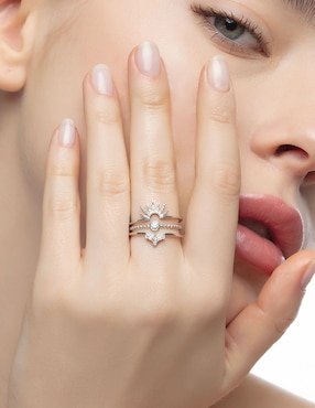 Anillo Djula Mix and Match 18 k de oro diamante pavé