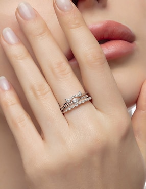 Anillo Djula Mix and Match 18 k de oro diamante pavé