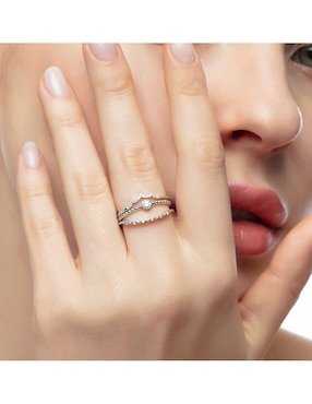 Anillo Djula Mix and Match 18 k de oro diamante pavé