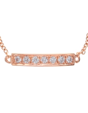 Anillo Djula 18 k de oro rosa diamante brillante