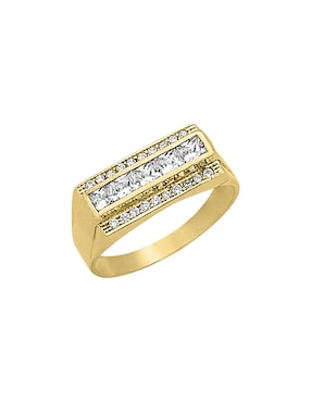 Anillo Joyería M De Leon zirconia brillante