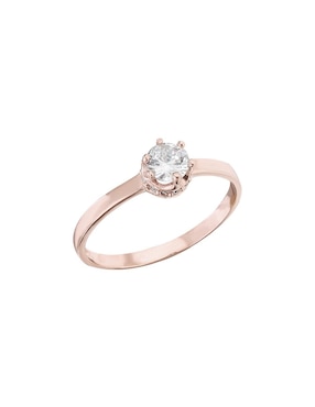 Anillo de compromiso de oro rosa 10 k Joyería M De Leon