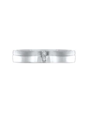 Argolla de oro blanco 14 k Essenza Redenta diamante