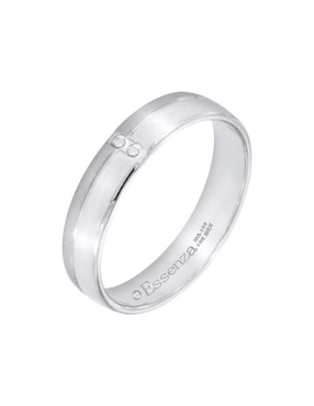 Argolla de oro blanco 14 k Essenza Redenta diamante