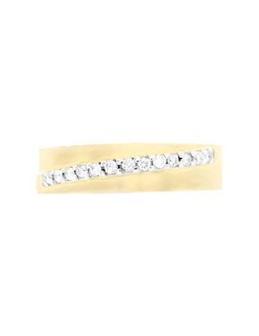 Argolla de oro amarillo 14 k Essenza Cecilia diamante