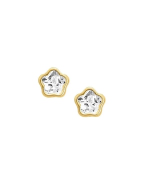 Broqueles Joyería M De Leon con acabado brillante zirconia