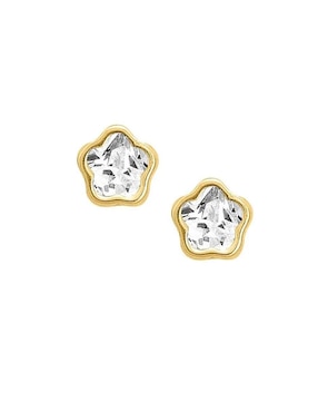 Broqueles Joyería M De Leon con acabado brillante zirconia