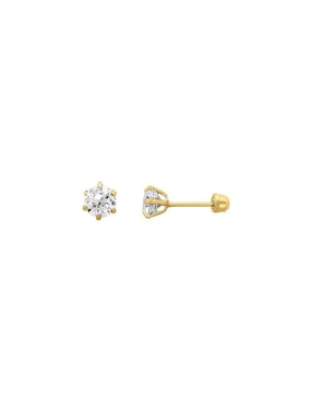 Broqueles Joyería M De Leon con acabado brillante zirconia