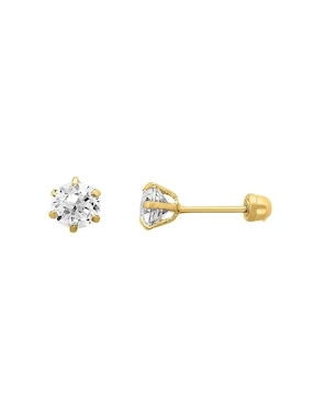 Broqueles Joyería M De Leon con acabado brillante zirconia