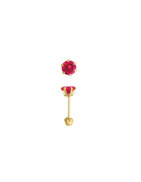 Broqueles Joyería M De Leon con acabado brillante zirconia