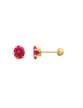 Broqueles Joyería M De Leon con acabado brillante zirconia