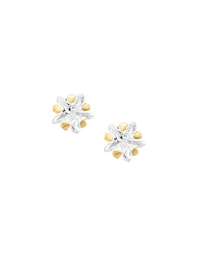 Broqueles Joyería M De Leon con acabado brillante zirconia