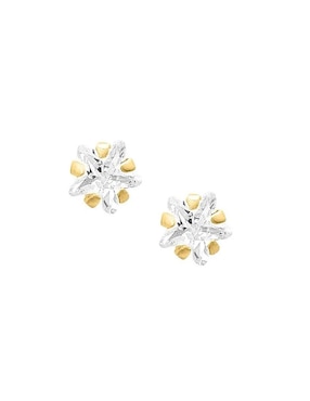 Broqueles Joyería M De Leon con acabado brillante zirconia