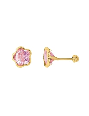 Broqueles Joyería M De Leon con acabado brillante zirconia
