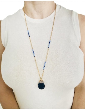Arracadas y collar Mancini 14 k