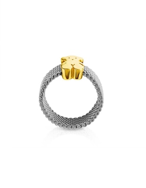 Anillo de oso Tous Mesh 18 k de oro amarillo lustre