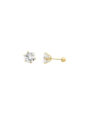 Broqueles Joyería M De Leon con acabado brillante zirconia