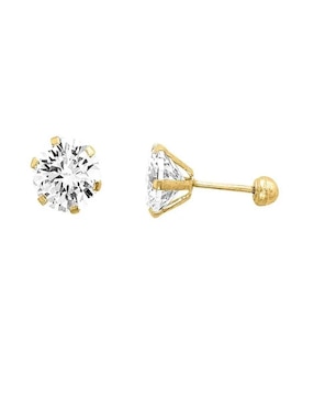 Broqueles Joyería M De Leon con acabado brillante zirconia
