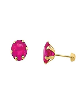 Broqueles Joyería M De Leon con acabado brillante zirconia